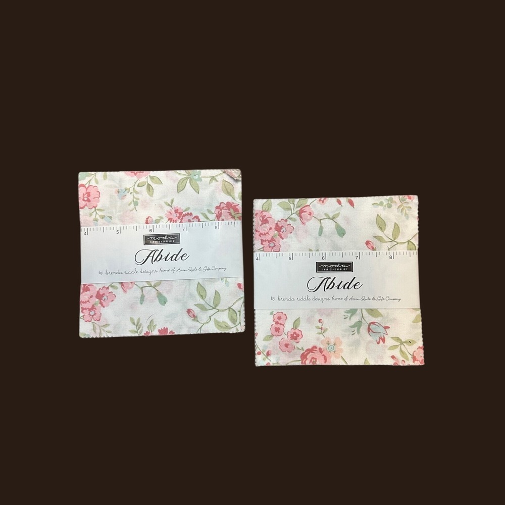 Moda Abide Charm Pack Lot of 2 Brenda Riddle 84 - 5 Inch Cotton Quilt Squares